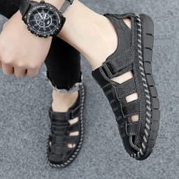 Ručně vyráběné pánské kožené boty neformální slip-on mokasíny - náhled 7
