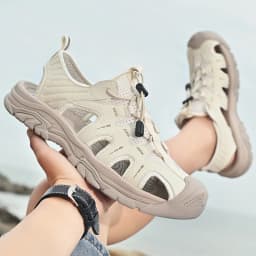 Letní pánské sandály z pravé kůže pohodlné outdoorové boty pro muže plážové boty - náhled 3