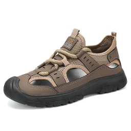 Pánské lehké letní slip-on sandály prodyšné s výřezy na pláž pohodlné syntetické - náhled 6