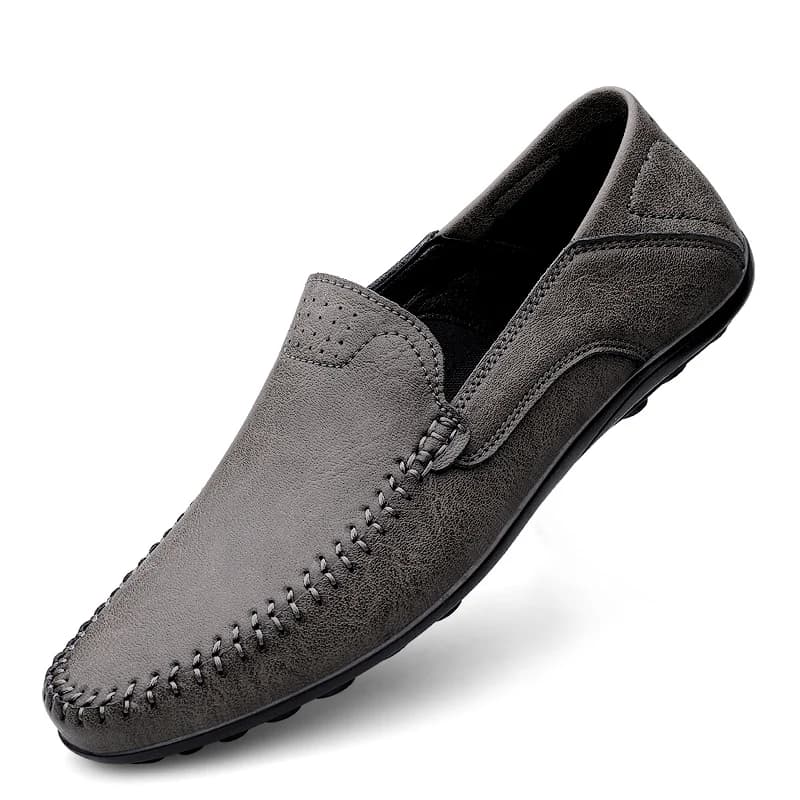 Pánské kožené slip-on mokasíny prodyšné pohodlné velikost XXL