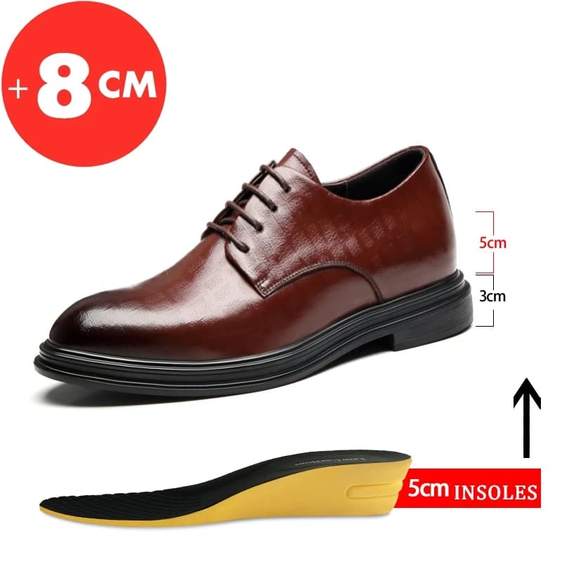 Pánské elevátorové boty 3/6/8 cm Oxford společenské zimní jarní