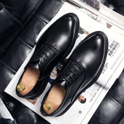 Pánské formální kožené polobotky Oxford pro kancelář a svatbu elegantní nízké boty - náhled 6