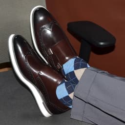 Luxusní pánské kožené společenské boty s monk strap dvojité přezky Wingtip Oxford Brogue - náhled 4