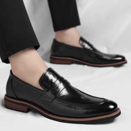 Pravá kůže pánské mokasíny business casual pohodlné velikosti 37–48 - náhled 6
