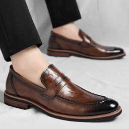 Pravá kůže pánské mokasíny business casual pohodlné velikosti 37–48 - náhled 3