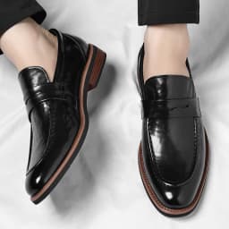 Pravá kůže pánské mokasíny business casual pohodlné velikosti 37–48 - náhled 7