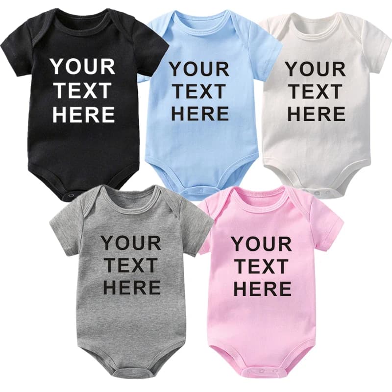 Personalizovaný kojenecký romper s vlastním fotem a jménem krátký i dlouhý rukáv