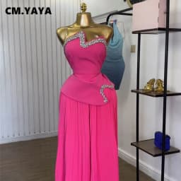 Dámská dvoudílná souprava crop top s kamínky a plisované široké kalhoty - náhled 6