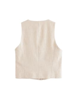 Dámská letní dvoudílná souprava vesty a rovné kalhoty elegantní streetwear - náhled 4