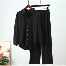 Dvoudílný set široké nohavice a top pro ženy boho vintage maxi podzim casual streetwear outfity Y2K - náhled 4
