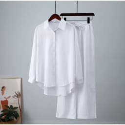 Dvoudílný set široké nohavice a top pro ženy boho vintage maxi podzim casual streetwear outfity Y2K - náhled 7