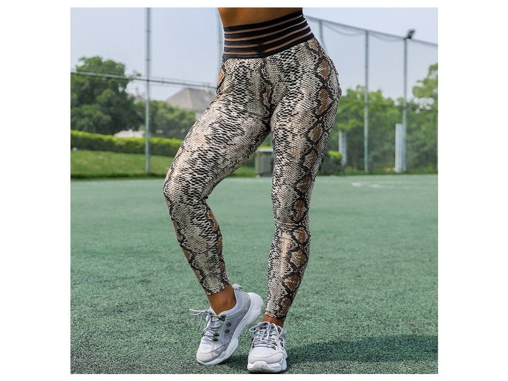 Sexy Leopardí Dámské Fitness legíny