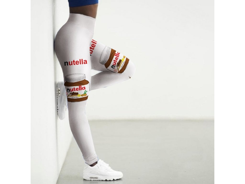 Sportovní legíny Dámské 3D nutella