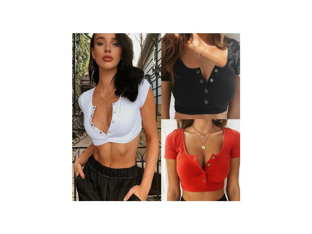 Dámské sexy tričko V-Neck "Red"