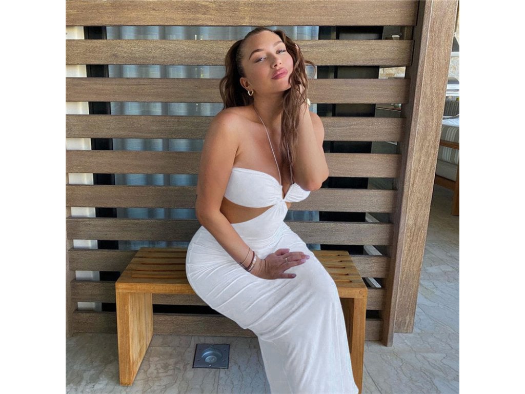 Sexy dámské šaty Klubové společenské šaty bílé