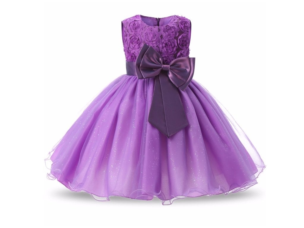 Elegantní dívčí šaty "princess" fialové