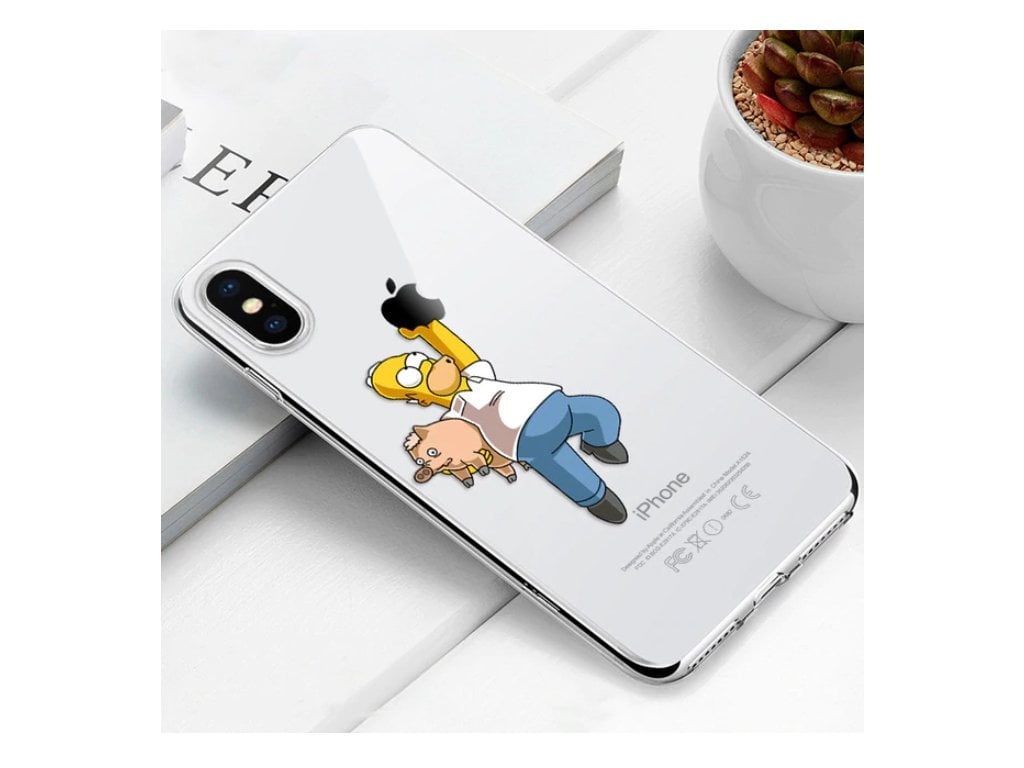 Průhledný vtipný Kryt na Iphone Homer simpson