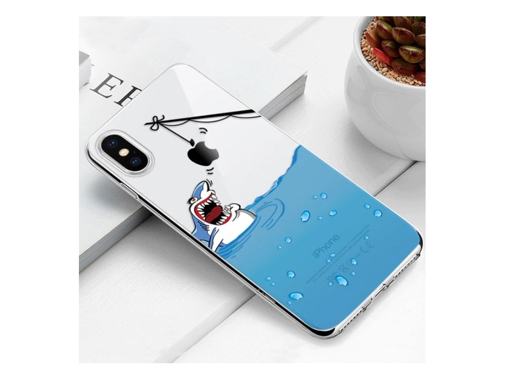 Průhledný vtipný Kryt na Iphone Žralok