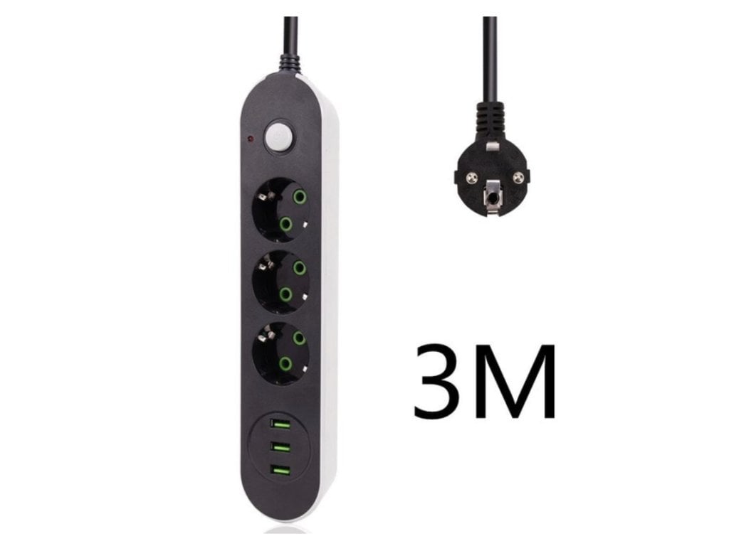 Elektrická prodlužovací zásuvka 3M kabel