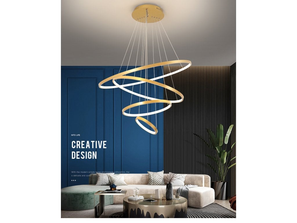 Nordic ring led jídelní lustr moderní minimalistický