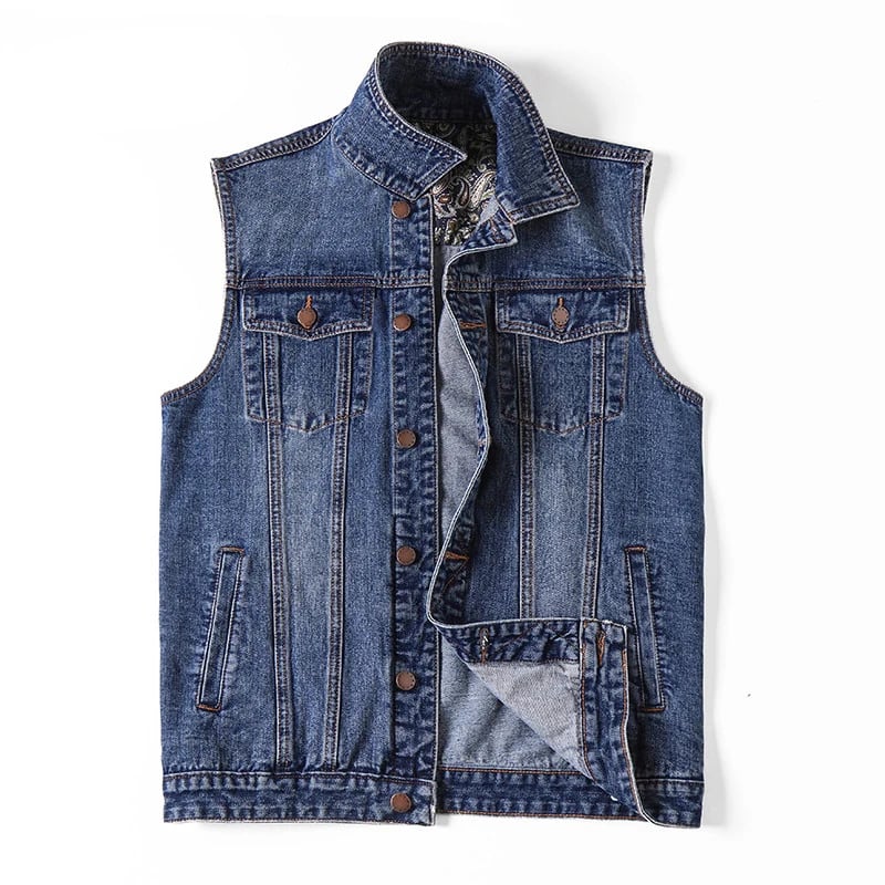 Pánská džínová vesta Plus Size Military Denim 5XL 6XL 7XL s více kapsami, taktická džínová bunda bez rukávů