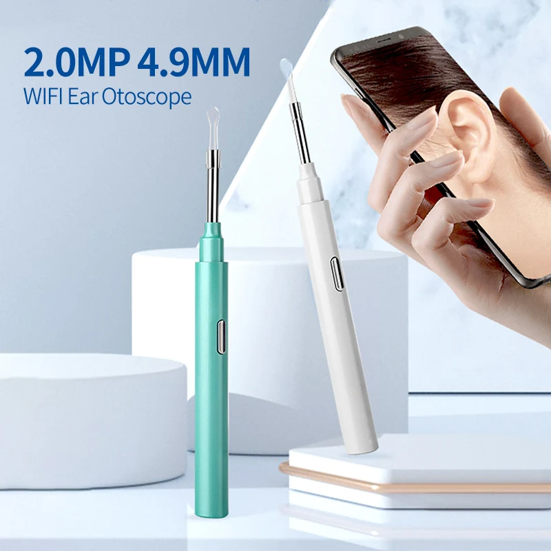 Bezdrátová WiFi ušní kamera otoskop 4,9mm sada nástrojů pro odstraňování ušního mazu pro telefonní aplikaci iOS Android