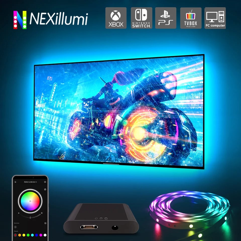 RGB LED pásky Podsvícení TV USB HDMI Synchronizace barev obrazovky Sada pro ambientní osvětlení chytré domácnosti
