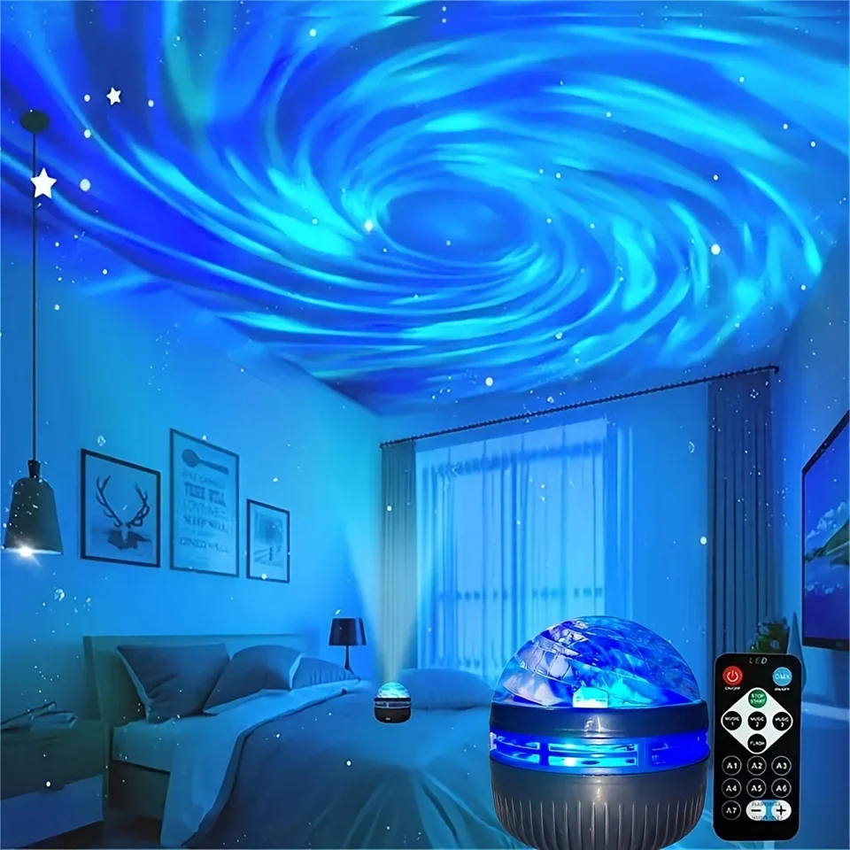 LED hvězdný projektor noční světlo USB dálkové ovládání galaxie stropní lampa dětská ložnice dekorace