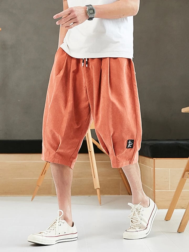 Pánské harémové kalhoty velké velikosti letní capri baggy joggers casual 8XL