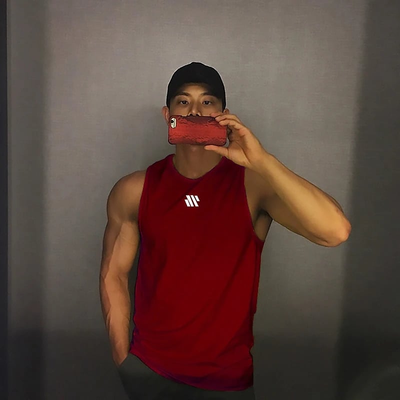 Pánské fitness tílko na cvičení - letní sportovní košile bez rukávů pro posilovnu
