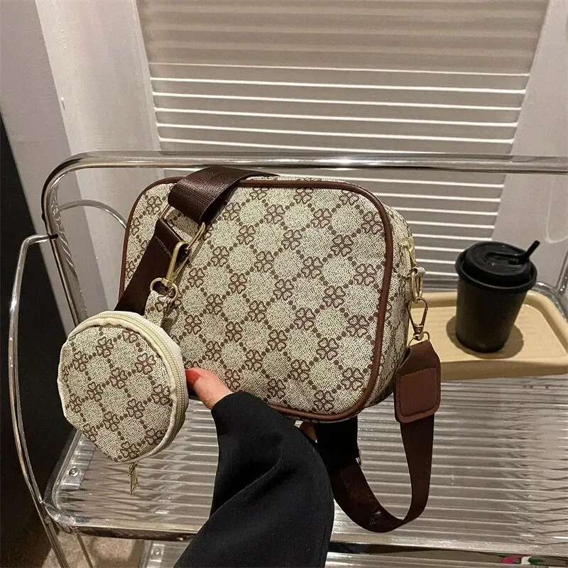 Dámská kožená kabelka přes rameno - vintage crossbody taška z PU kůže pro každodenní nošení