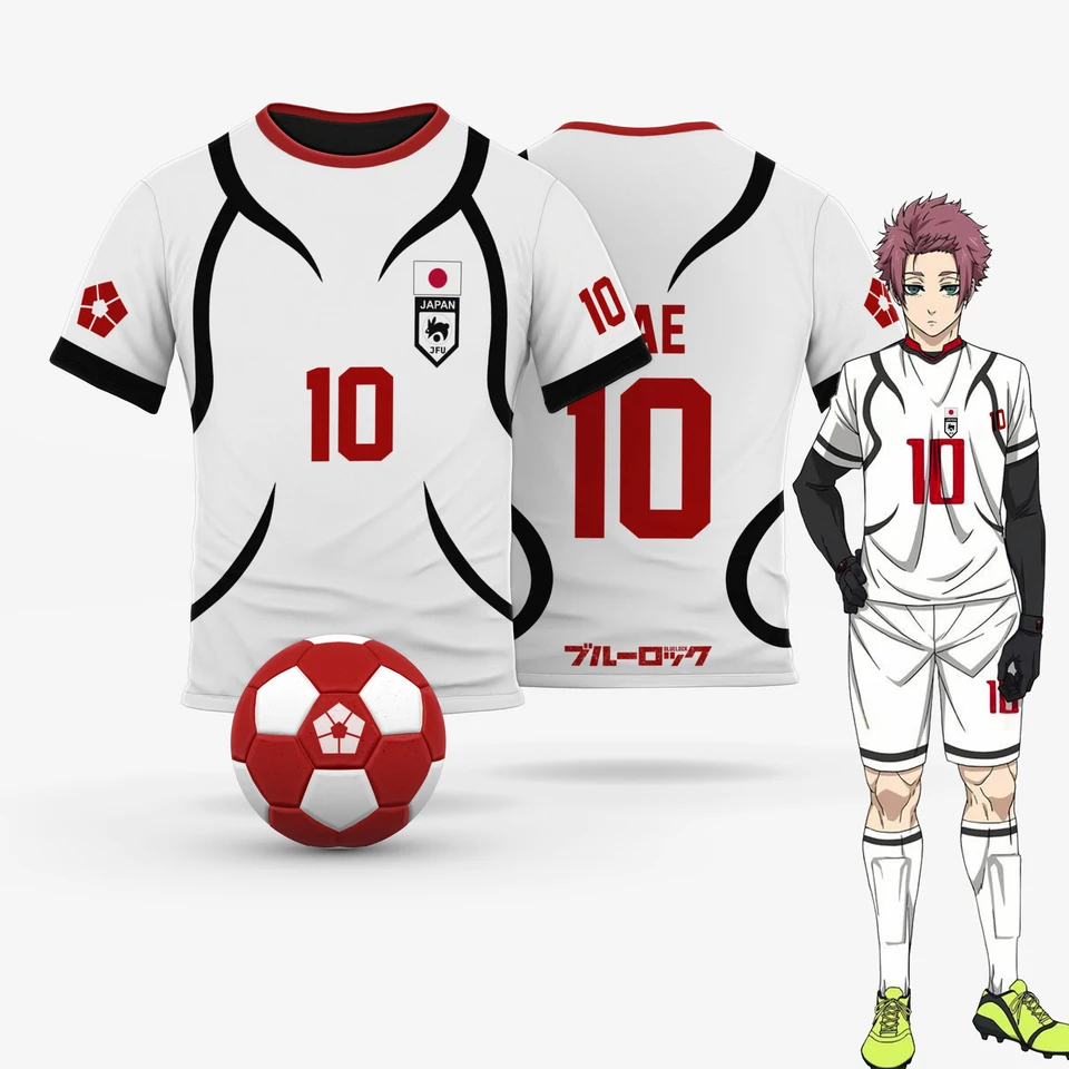 Anime Cosplay Tričko Blue Lock Japonsko Bílé Dres Pánské Dámské Dětské Letní