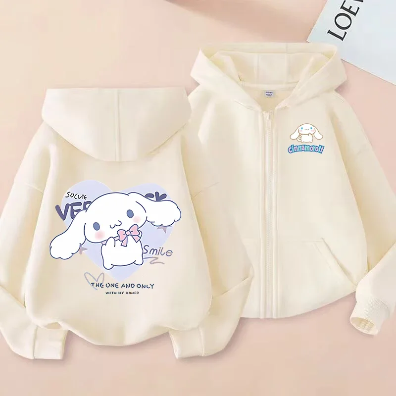 Roztomilá dětská mikina s kapucí Cinnamoroll | Dívčí chlapecká sportovní móda