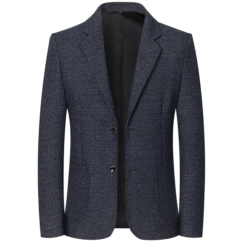 Pánský elegantní kostkovaný oblek - jarní módní sako pro společenské události a kancelář