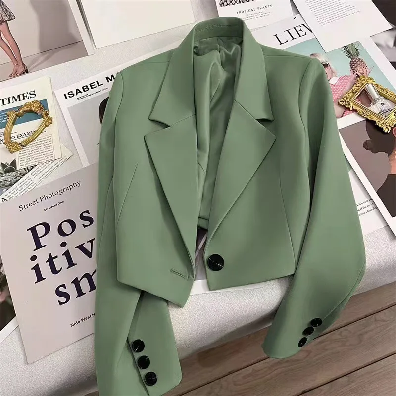 Dámská jarní bunda v elegantním střihu - volný střih, jednobarevná, moderní sako na každý den
