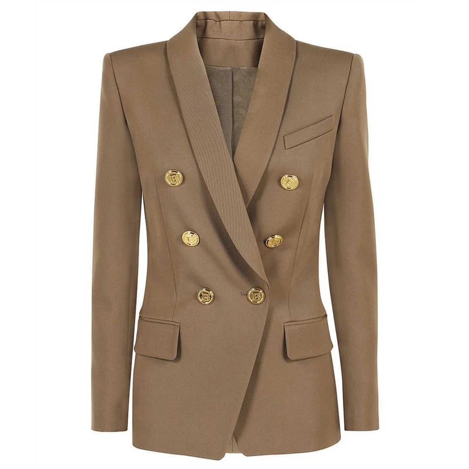 Dámský zelený elegantní blazer - módní podzimní kabát 2023 - profesionální styl XS-2XL