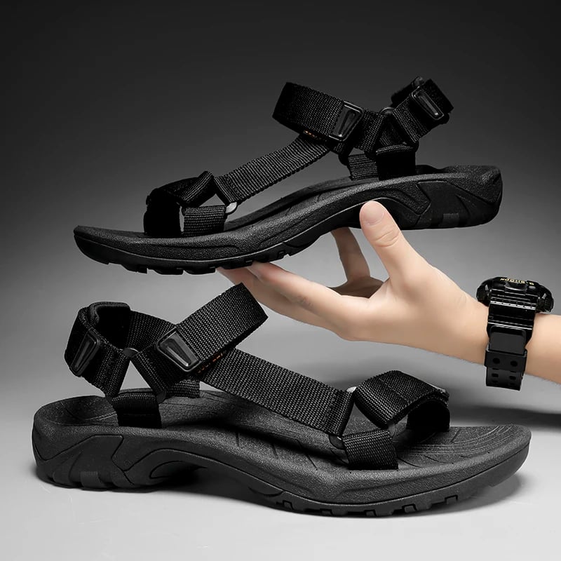 Letní pánské gumové sandály s otevřenou špičkou pro outdoor turistiku protiskluzové plážové boty