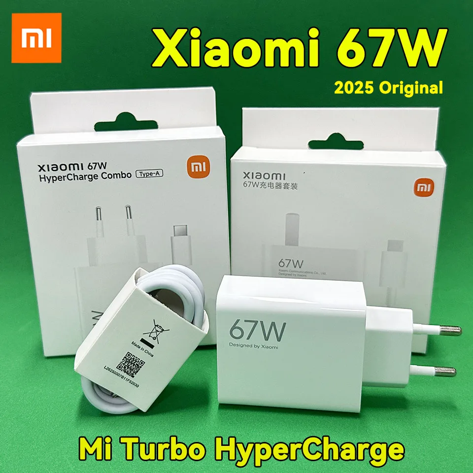 Originální nabíječka Xiaomi 67W Cargador Tipo C Mi Hyper Turbo Chargers 67W Fast Charging Adapter Xiao Mi 15T 13 Pro 11 10 Poco F5