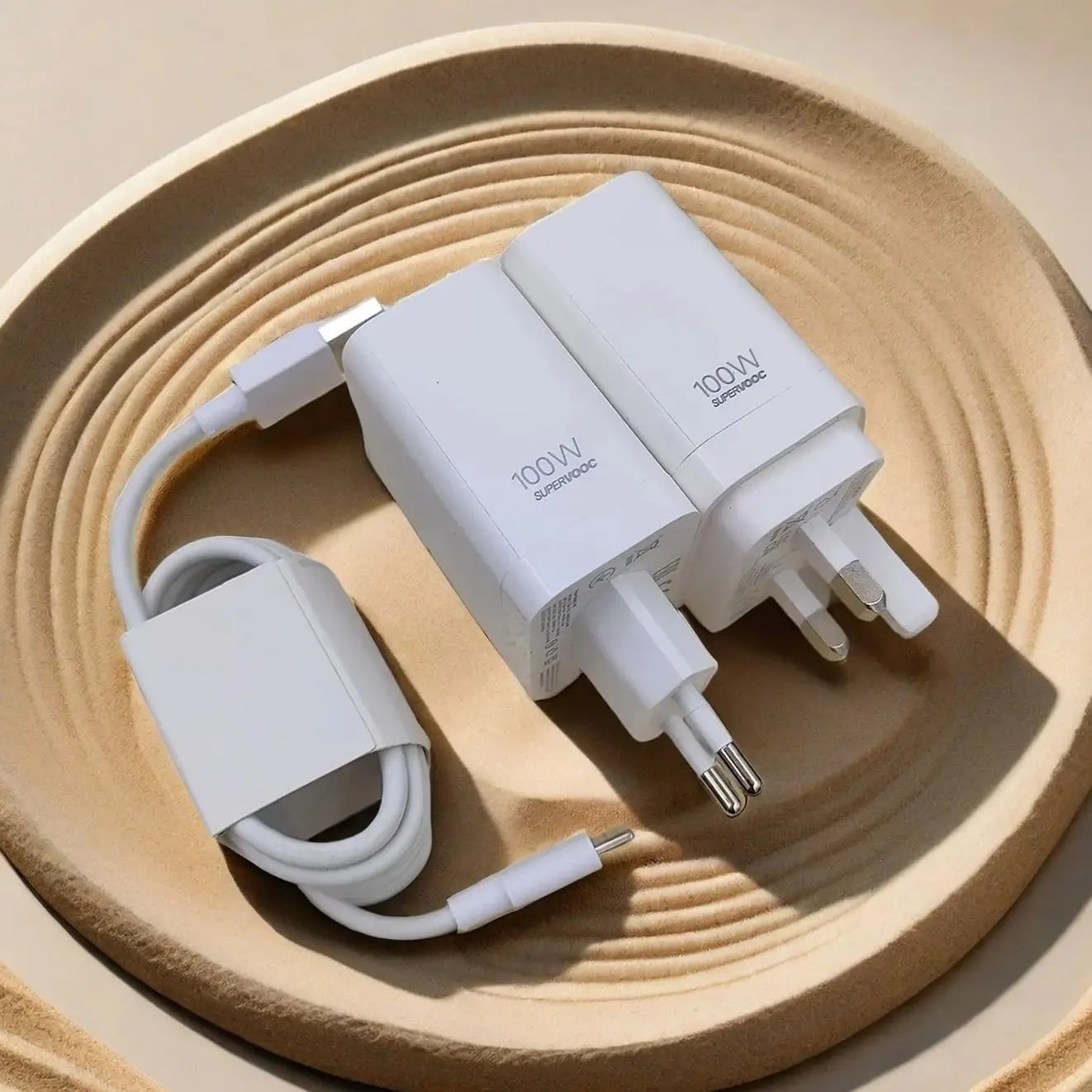 Originální OPPO 100W SuperVOOC EU UK nabíječka s rychlonabíjecím kabelem USB-C pro OPPO Find X8 X7 Pro Reno 13 12 11 10 Pro