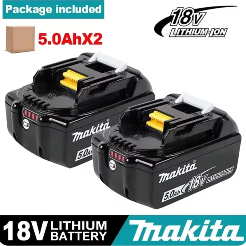 100% originál Makita 5,0 Ah pro Makita 18V baterie BL1830B BL1850B BL1850 BL1840 BL1860 BL1815 litio de repuesto