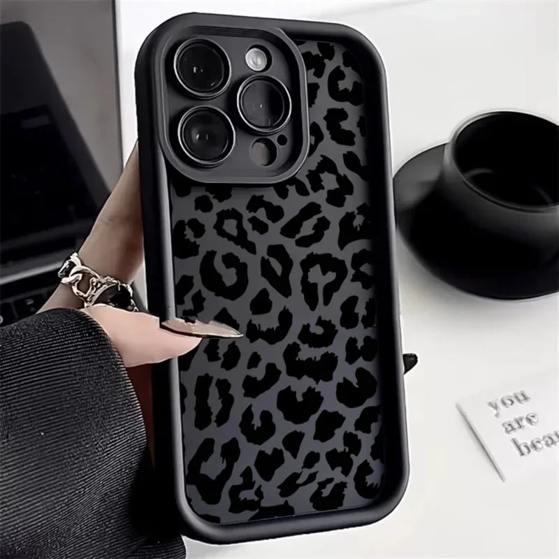 Silikonový kryt s černým leopardím vzorem pro Xiaomi Redmi Note 14 13 12 Pro Plus 5G 13 12S 11S 11 Redmi 12 13C Candy Soft Cover