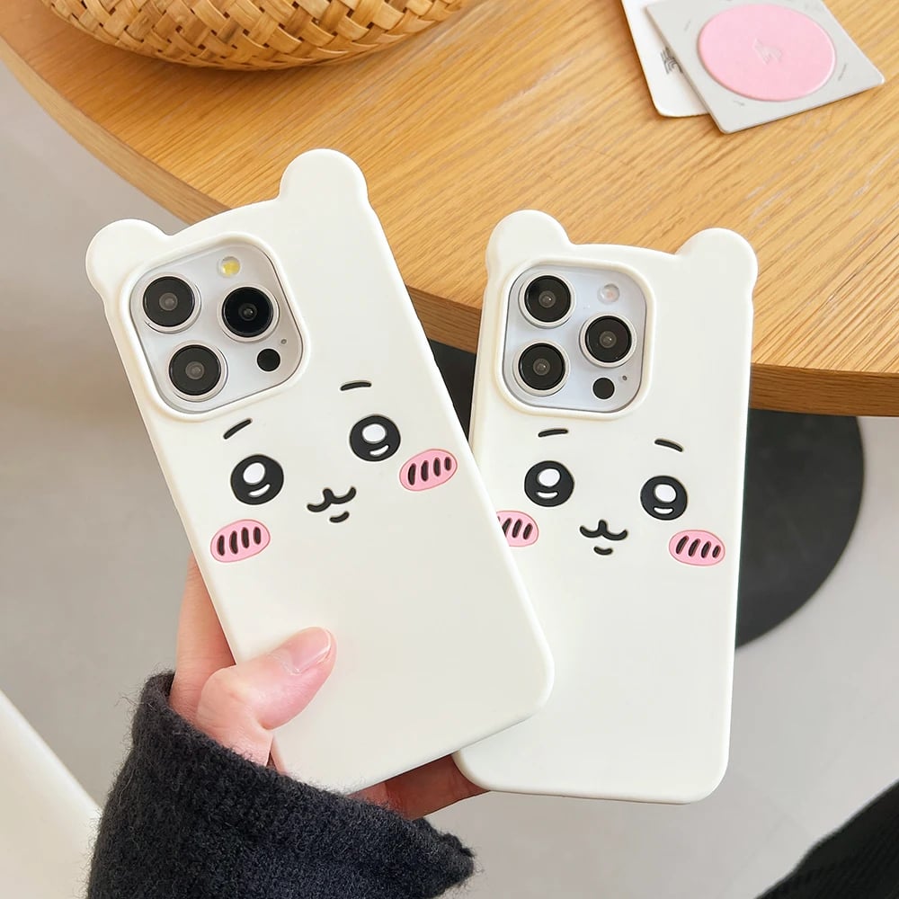 Roztomilý japonský komiksový kreslený film Chiikawas měkký silikonový kryt na telefon pro iPhone 16 15 14 Plus 13 12 Pro Max nárazuvzdorný zadní kryt