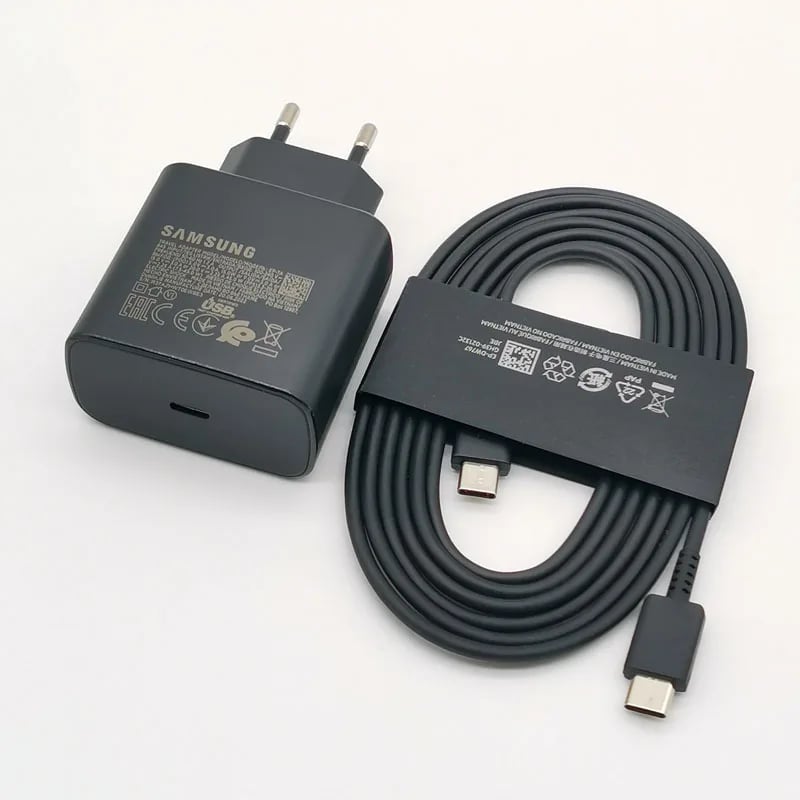 Nabíječka Samsung 45W Super Fast Charge Adapter 1,8M Typ C pro Galaxy S24 S23 S22 S21 S20 Note 20 Ultra 10 Z Flip Fold 6 5 4 3 2