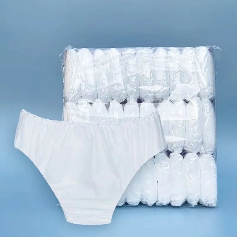 30 ks netkané textilie prodyšné jednorázové kalhotky unisex služební cesty hotel lázně nepratelné kalhotky menstruační spodní prádlo