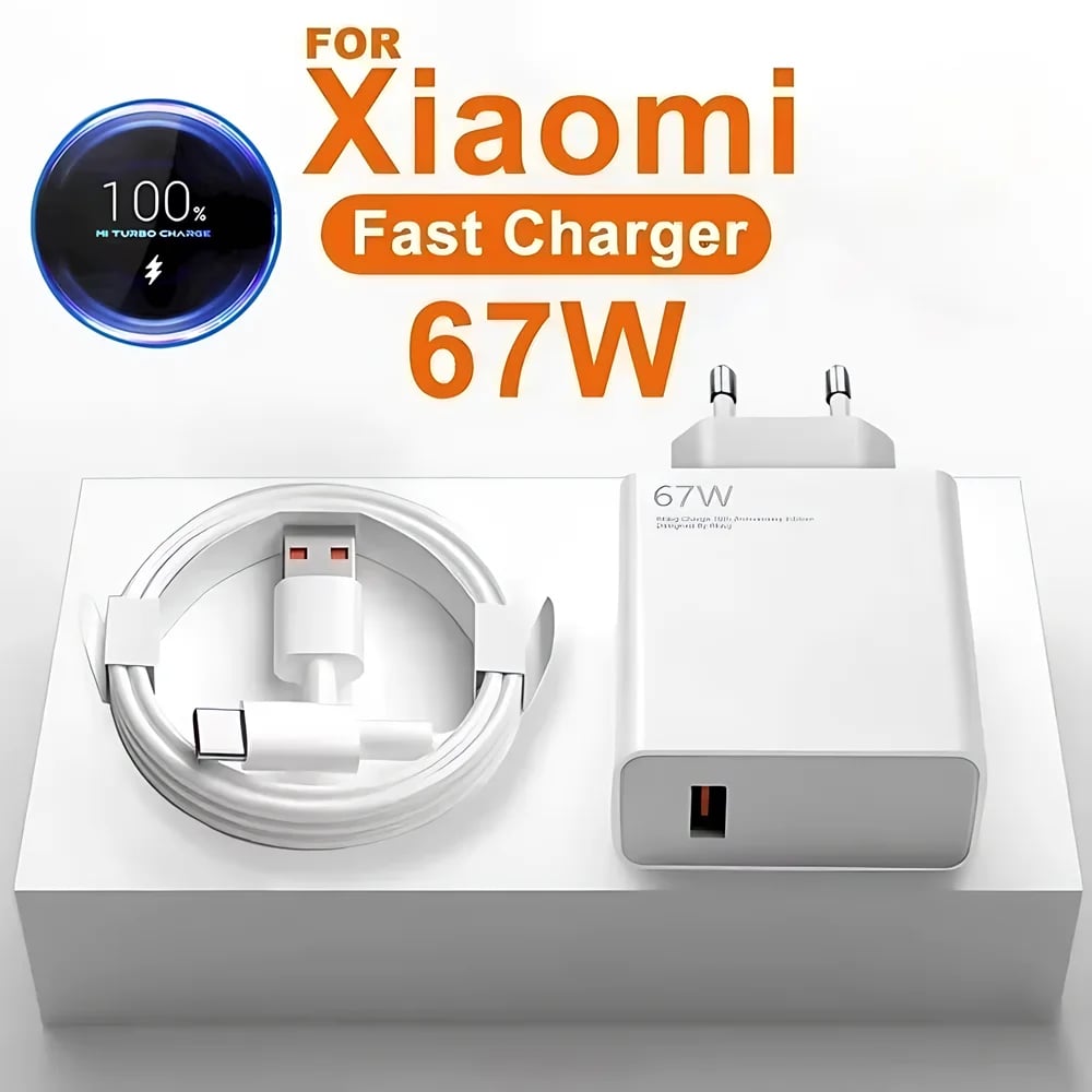 Ultra rychlá nabíječka 67W 6A pro Xiaomi 11 12 Lite 13T 14T Redmi Note 11T 12T 13 14 Pro POCO X4 GT X5 X6 Type-C USB nabíjecí kabel