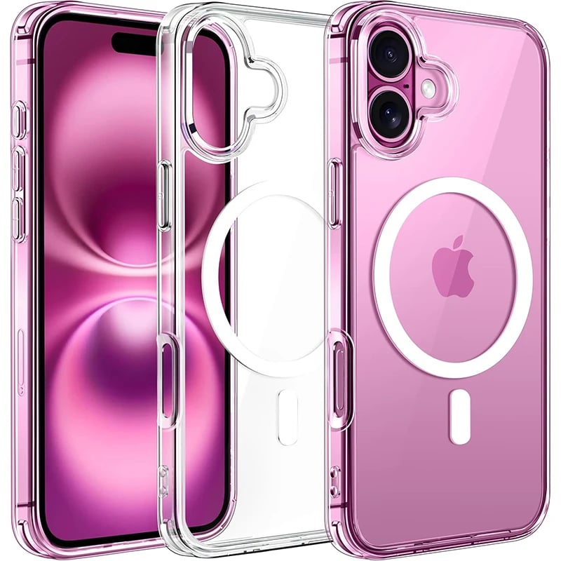 Luxusní magnetické bezdrátové nabíjení pro pouzdro MagSafe pro iPhone 17 16 15 14 13 12 11 Pro Max Plus Mini zadní kryt průhledný kryt