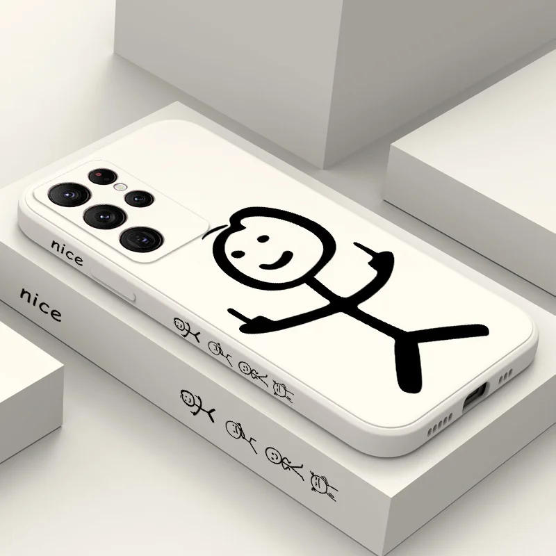 Line Man Phone Case For Samsung Galaxy S25 S24 S23 S22 S21 S20 Ultra Plus FE S10 Note 20 ultra 10 9 Plus Cover