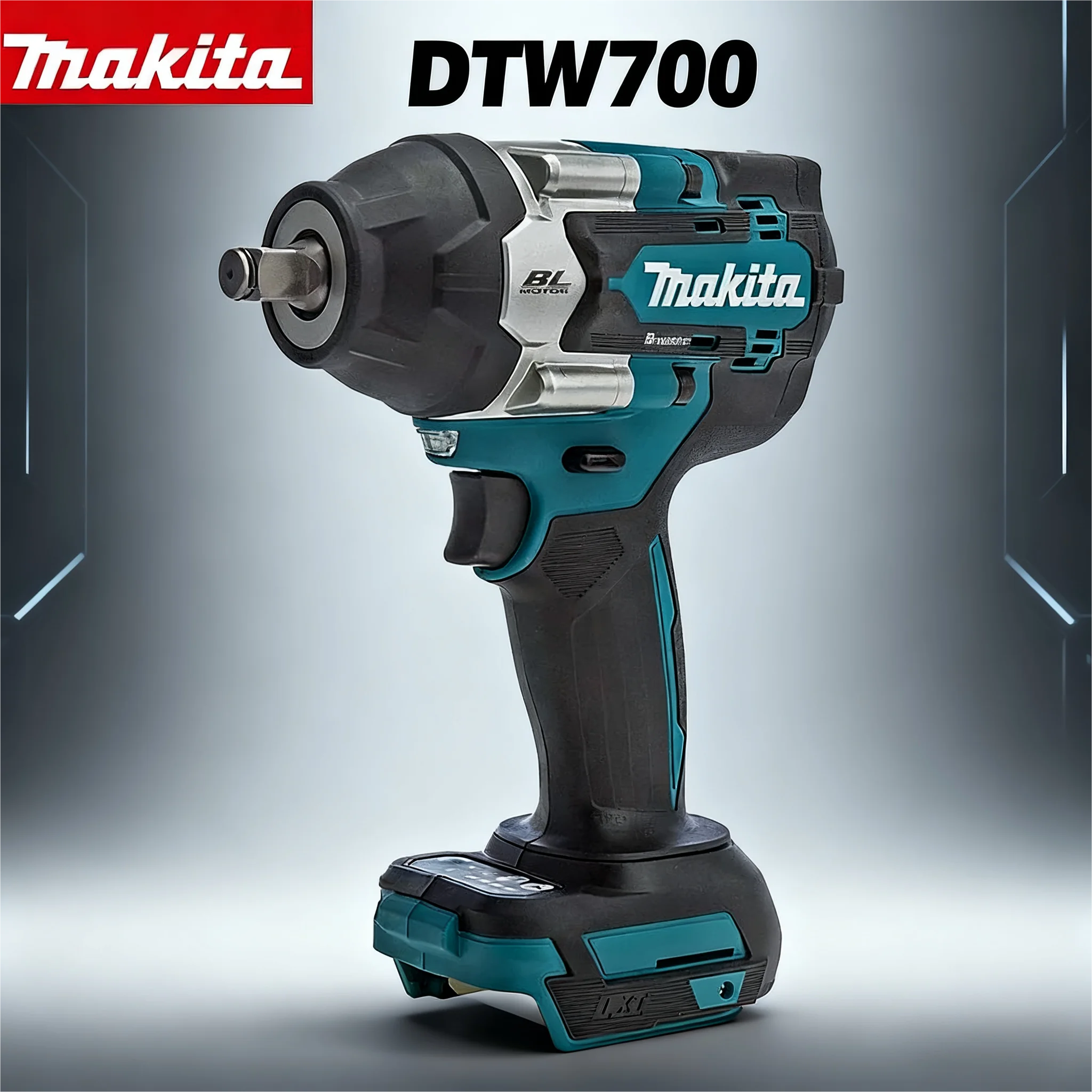 Makita DTW700 18V Bezkartáčový akumulátorový rázový utahovák 1000Nm Točivý moment 1/2" Pohon - Odolné a vysoce výkonné elektrické nářadí (bez baterie)