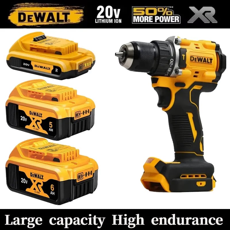 DEWALT 20V baterie 6AH dobíjecí lithium-iontová nabíječka baterií DCB118 Bezkartáčový elektrický šroubovák Vrtačka DCD805 elektrické nářadí