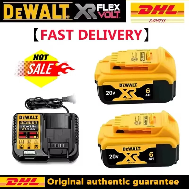 100% originální baterie Dewalt 20V, dobíjecí lithium-iontová baterie 5AH 6AH, náhradní baterie pro elektrické nářadí Dewalt DCD805